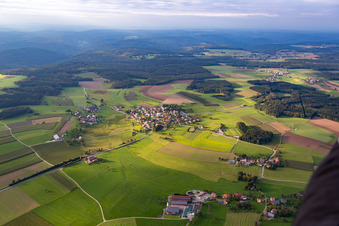 Aerial photograpy of Upper-Scheidental in the district Scheidental in Mudau in the state Baden-Wuerttemberg, Germany