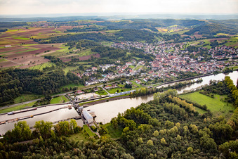 Aerial view of District Viereth in Viereth-Trunstadt in the state Bavaria, Germany
