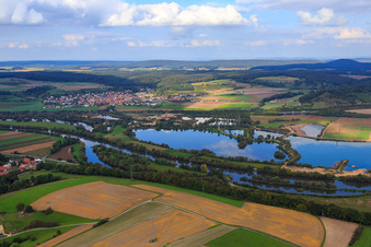 Lakes of the Breitbrunn am Main Sport Anglers Club in Stettfeld in the state Bavaria, Germany