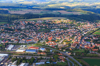 Village on the B26 in the district Gleisenau in Ebelsbach in the state Bavaria, Germany