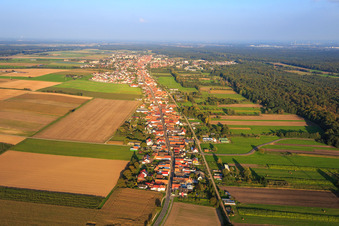 Saarstrasse from the west in Kandel in the state Rhineland-Palatinate, Germany