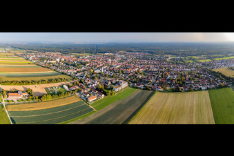 City panorama from the northwest in Kandel in the state Rhineland-Palatinate, Germany