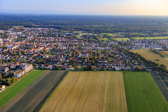 Guttenbergstraße, Burgenring from the north in Kandel in the state Rhineland-Palatinate, Germany