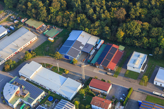 Am Gäxwald industrial area with Ralf Birkmeyer car repair shop in Herxheim bei Landau in the state Rhineland-Palatinate, Germany