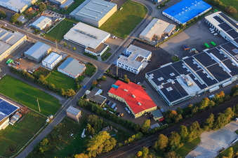 Industrial area Große Ahlmühle from the north with VIP-LASER in Rohrbach in the state Rhineland-Palatinate, Germany