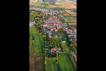 Village view from the west in Winden in the state Rhineland-Palatinate, Germany