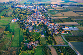 Village overview from the west in Winden in the state Rhineland-Palatinate, Germany