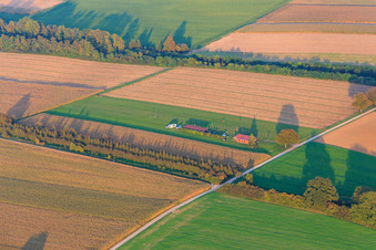 Model airfield of the model flying club Freckenfeld eV from southwest in Freckenfeld in the state Rhineland-Palatinate, Germany
