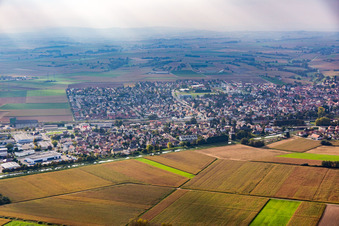 Aerial photograpy of Vendenheim in the state Bas-Rhin, France