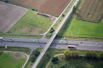 Oblique view of Vendenheim in the state Bas-Rhin, France