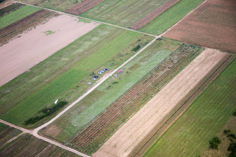 Aerial photograpy of Brumath, Geudertheim in Geudertheim in the state Bas-Rhin, France