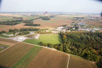 Aerial photograpy of Geudertheim in the state Bas-Rhin, France