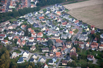 Bischwiller in the state Bas-Rhin, France viewn from the air