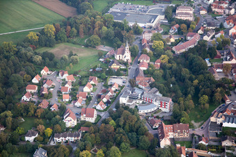 Aerial view of Bischwiller in the state Bas-Rhin, France