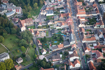 Aerial photograpy of Bischwiller in the state Bas-Rhin, France