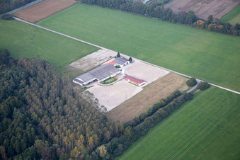 Bird's eye view of Bischwiller in the state Bas-Rhin, France