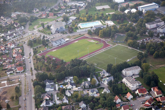 Drone image of Bischwiller in the state Bas-Rhin, France