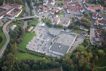 Oberhoffen-sur-Moder in the state Bas-Rhin, France from above