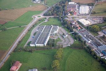 Aerial view of Bischwiller in the state Bas-Rhin, France
