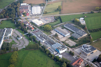 Aerial photograpy of Bischwiller in the state Bas-Rhin, France