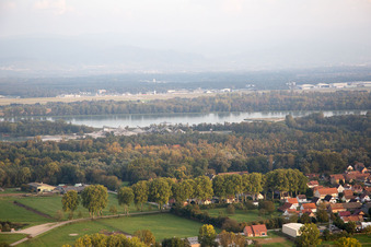 Oblique view of Fort-Louis in the state Bas-Rhin, France