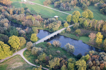 Fort-Louis in the state Bas-Rhin, France seen from above