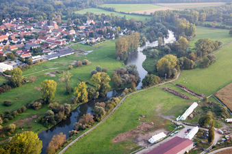 Fort-Louis in the state Bas-Rhin, France from the plane