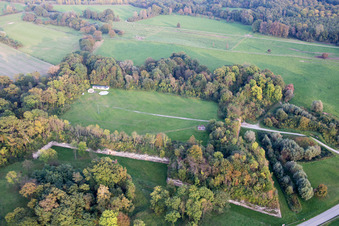 Drone recording of Fort-Louis in the state Bas-Rhin, France