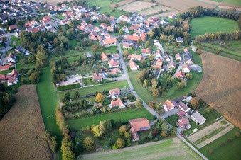 Neuhaeusel in the state Bas-Rhin, France seen from above
