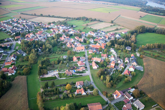 Neuhaeusel in the state Bas-Rhin, France from the plane