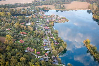 Aerial photograpy of Beinheim in the state Bas-Rhin, France