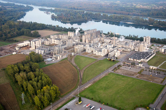 Aerial photograpy of Industry in Beinheim in the state Bas-Rhin, France