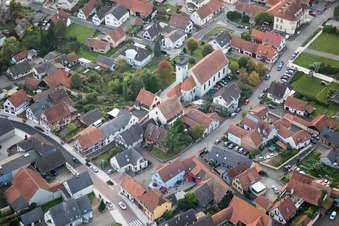 Beinheim in the state Bas-Rhin, France out of the air