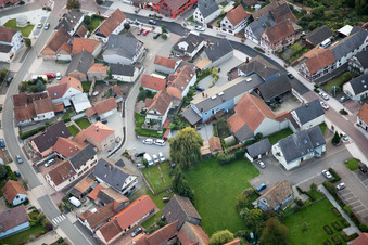 Beinheim in the state Bas-Rhin, France from the plane