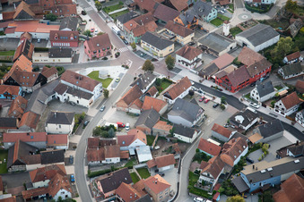 Drone recording of Beinheim in the state Bas-Rhin, France