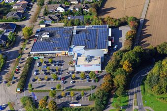 EDEKA Kissel SBK Kandel and ROSSMANN drugstore in Kandel in the state Rhineland-Palatinate, Germany