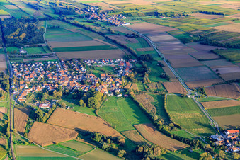 Village view from the west in Barbelroth in the state Rhineland-Palatinate, Germany