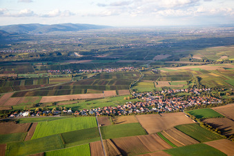 District Kapellen in Kapellen-Drusweiler in the state Rhineland-Palatinate, Germany seen from above