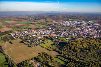 From the northwest in Grünstadt in the state Rhineland-Palatinate, Germany