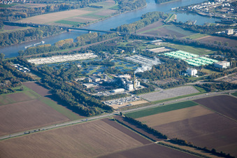 BASF wastewater treatment plant in the district Mörsch in Frankenthal in the state Rhineland-Palatinate, Germany
