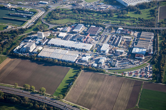 Muldenstraße industrial area at the Landeshafen Nord in the district Pfingstweide in Ludwigshafen am Rhein in the state Rhineland-Palatinate, Germany
