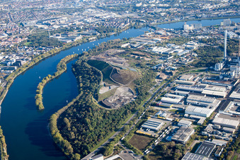 Friesenheimer Insel landfill (Monte Scherbolino) in the district Neckarstadt-West in Mannheim in the state Baden-Wuerttemberg, Germany