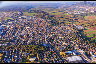 City view from the south in Lorsch in the state Hesse, Germany