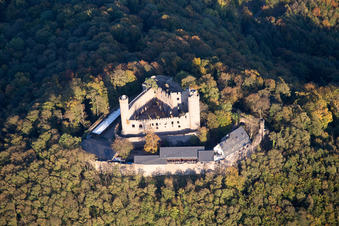 Ruins and vestiges of the former castle and fortress Schloss Auerbach in the district Alsbach in Alsbach-Haehnlein in the state Hesse