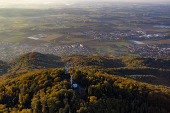 Radio tower in the district Hochstädten in Bensheim in the state Hesse, Germany