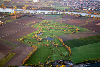 Grounds of the Golf course at GC Worms on Rhein in Hamm Am Rhein in the state Rhineland-Palatinate, Germany