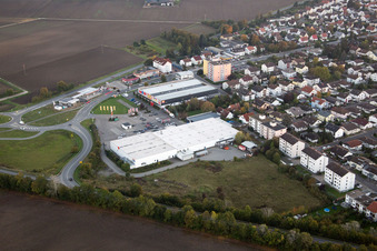 Town View of the streets and houses of the residential areas in Biblis in the state Hesse