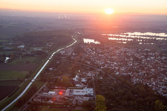 Aerial photograpy of Biblis in the state Hesse, Germany