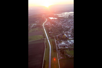Oblique view of Biblis in the state Hesse, Germany