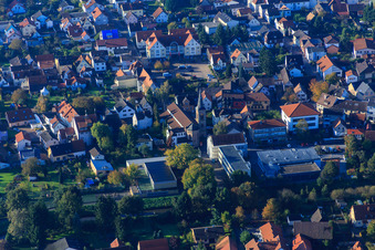 School on the Weschnitz, Catholic Church, multi-purpose hall and indoor swimming pool Einhausen in the district Kleinhausen in Einhausen in the state Hesse, Germany